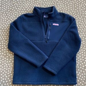 Men’s navy 3/4 zip fleece pullover never worn